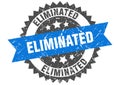 Eliminated stamp. eliminated grunge round sign.