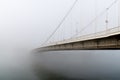 Elisabeth Bridge on foggy morning in Budapest Royalty Free Stock Photo