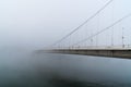 Elisabeth Bridge on foggy morning in Budapest Royalty Free Stock Photo