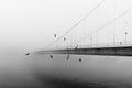 Elisabeth Bridge on foggy morning in Budapest Royalty Free Stock Photo
