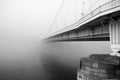 Elisabeth Bridge on foggy morning in Budapest Royalty Free Stock Photo