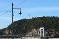 Elisabeth bridge and Gellert hill Budapest city Royalty Free Stock Photo