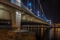 Elisabeth Bridge illuminated at night in Budapest, Hungary Royalty Free Stock Photo