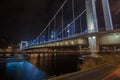 Elisabeth Bridge illuminated at night in Budapest, Hungary Royalty Free Stock Photo