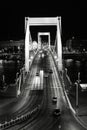 Elisabeth bridge at night in Budapest, Hungary Royalty Free Stock Photo