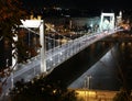 Elisabeth Bridge at Night in Budapest Royalty Free Stock Photo