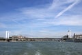 Elisabeth bridge over Danube river Royalty Free Stock Photo