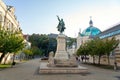 Elisabeth square Erzsebet ter in Miskolc Hungary with Kossuth Lajos statue