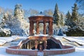 Elisabethenbrunnen in the winter