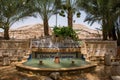 The Elisha Spring Fountain at the entrance to the ruins of Jericho Royalty Free Stock Photo