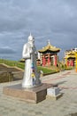 ELISTA, RUSSIA. Sculpture of the White Starz on the territory of the Buddhist complex  `Golden Monastery of a Shakyamuni.` Kalmyki Royalty Free Stock Photo