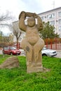 ELISTA, RUSSIA - APRIL 19, 2017: Urban sculpture `Steppe Nika`. Kalmykia Royalty Free Stock Photo