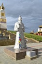 ELISTA, RUSSIA. Sculpture of the White Starz on the territory of the Buddhist complex  `Golden Monastery of a Shakyamuni.` Kalmyki Royalty Free Stock Photo