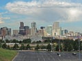 Elitch Gardens and the Downtown Denver Colorado Skyline