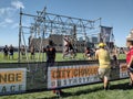 Athletes Compete In An Outdoor Obstacle Race, Hoboken, NJ, USA