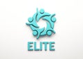 Elite People Group. 3D Render Illustration