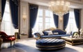 Elite Retreat: Opulent High-End Room Interior in a Luxurious Classy Setting Royalty Free Stock Photo