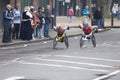 Elite wheelchair athletes at London marathon 2010