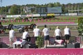 210530 - Elitloppet trotting event at Solvalla track in Stockholm Sweden. Royalty Free Stock Photo