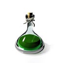 Elixir. 3d rendering glass bottle fantasy games