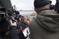 Elizabeth May arrested at the Kinder Morgan protest site in Burnaby, BC