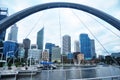 Elizabeth Quay Bridge crossing swan river in Perth, Australia Royalty Free Stock Photo