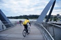 Elizabeth Quay Bridge crossing swan river in Perth, Australia Royalty Free Stock Photo