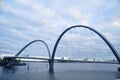 Elizabeth Quay Bridge crossing swan river in Perth, Australia Royalty Free Stock Photo