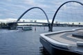 Elizabeth Quay Bridge crossing swan river in Perth, Australia Royalty Free Stock Photo