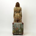 Elizabeth With Suitcase: A Surrealist Eco-friendly Installation Royalty Free Stock Photo