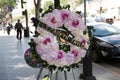 Elizabeth Taylor's funeral wreath in Los Angeles