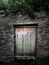 Elizabethern Door 100s of years old on a old disused sunken Lane in Devon uk