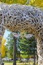 Elk Antler Arch, Jackson Hole Wyoming Royalty Free Stock Photo