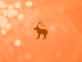 An Elk and Blur Bubbles in Cartoon Image Royalty Free Stock Photo