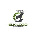 Elk logo designs for business and animal care logo simple and modern Royalty Free Stock Photo