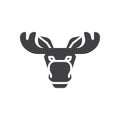 Elk moose head vector icon Royalty Free Stock Photo