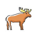 Elk RGB color icon Royalty Free Stock Photo