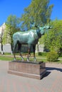 Elk statue - a city symbol Gusev Gumbinnen