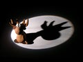 Elk toy in light spot Royalty Free Stock Photo
