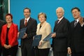 Elke Ferner, Matthias Platzeck, Angela Merkel, Edmund Stoiber, Michael Glos Royalty Free Stock Photo