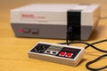 ELKINS PARK, PENNSYLVANIA - October 14, 2020: The Controller of a Nintendo Entertainment System. The NES is a popular retro