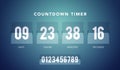 Vector illustration flip countdown clock counter timer for website