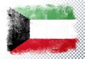 Vector Illustration vintage grunge texture flag of kuwait