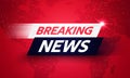 Vector illustration breaking news background, World Global TV news banner template Royalty Free Stock Photo