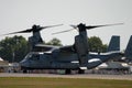 Ell Boeing V-22 Osprey at RAF Tattoo Fairford Royalty Free Stock Photo