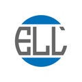 ELL letter logo design on white background. ELL creative initials circle logo concept. ELL letter design