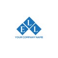 ELL letter logo design on WHITE background. ELL creative initials letter logo concept. ELL letter design