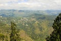 Ella gap, the view of mountains around Ella with tea plantation, Sri Lanka Royalty Free Stock Photo