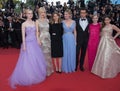 Elle Fanning, Nicole Kidman, Sofia Coppola, Kirsten Dunst, Colin Farrell, Angourie Rice & Addison Riecke Royalty Free Stock Photo