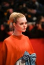 Elle Fanning on the red carpet at Berlinale 2018 Royalty Free Stock Photo